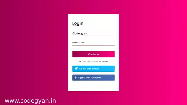 Best Login Form or Page using HTML & CSS With Source Code