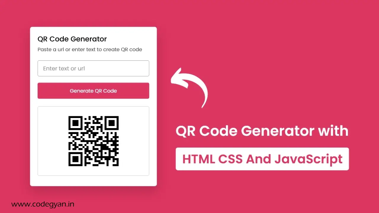 how to create a QR Code Generator in HTML CSS & JavaScript.